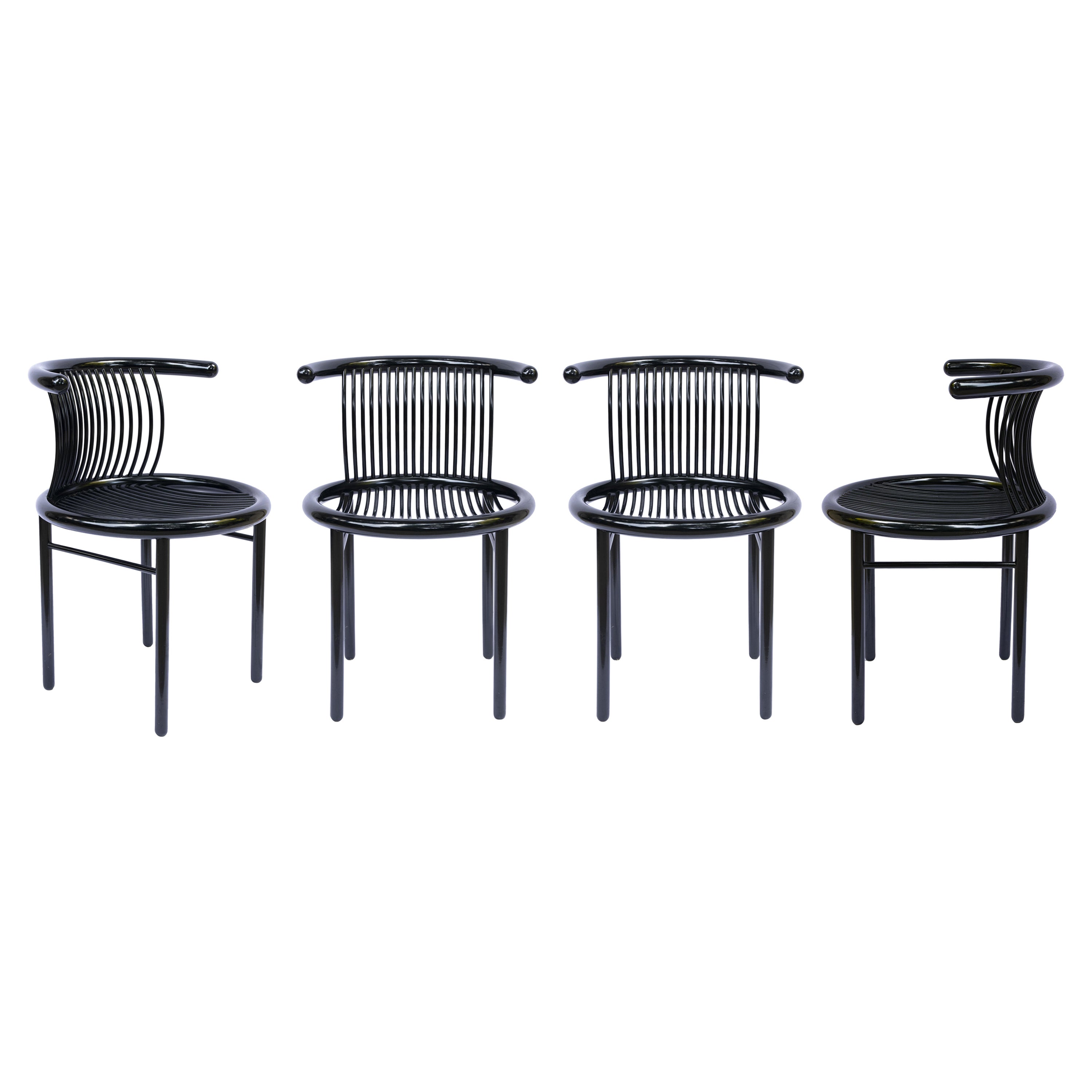 Set of 4 Vintage Chairs Circo Jutta & Herbert Ohl for Lübke, Germany 1980s For Sale