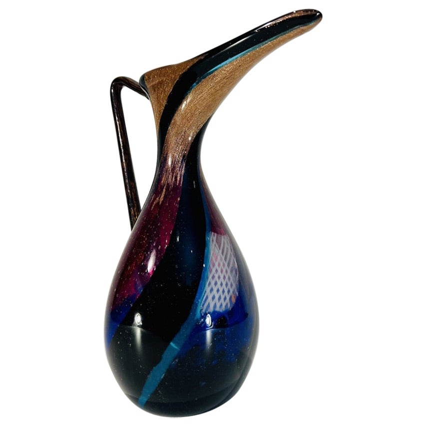 Vase in Murano Glass original by Dino Martens for Aureliano Toso 1950 For Sale
