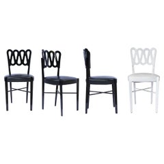 Set of 4 Used Chairs Model 969 by Gio Ponti for BBB., Italy 1940s