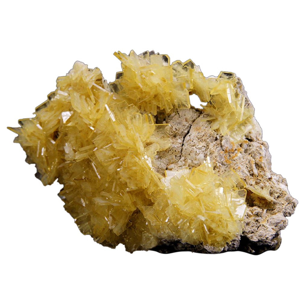 Golden Barite From Cerro Warihuyn, Huanuco Department, Peru