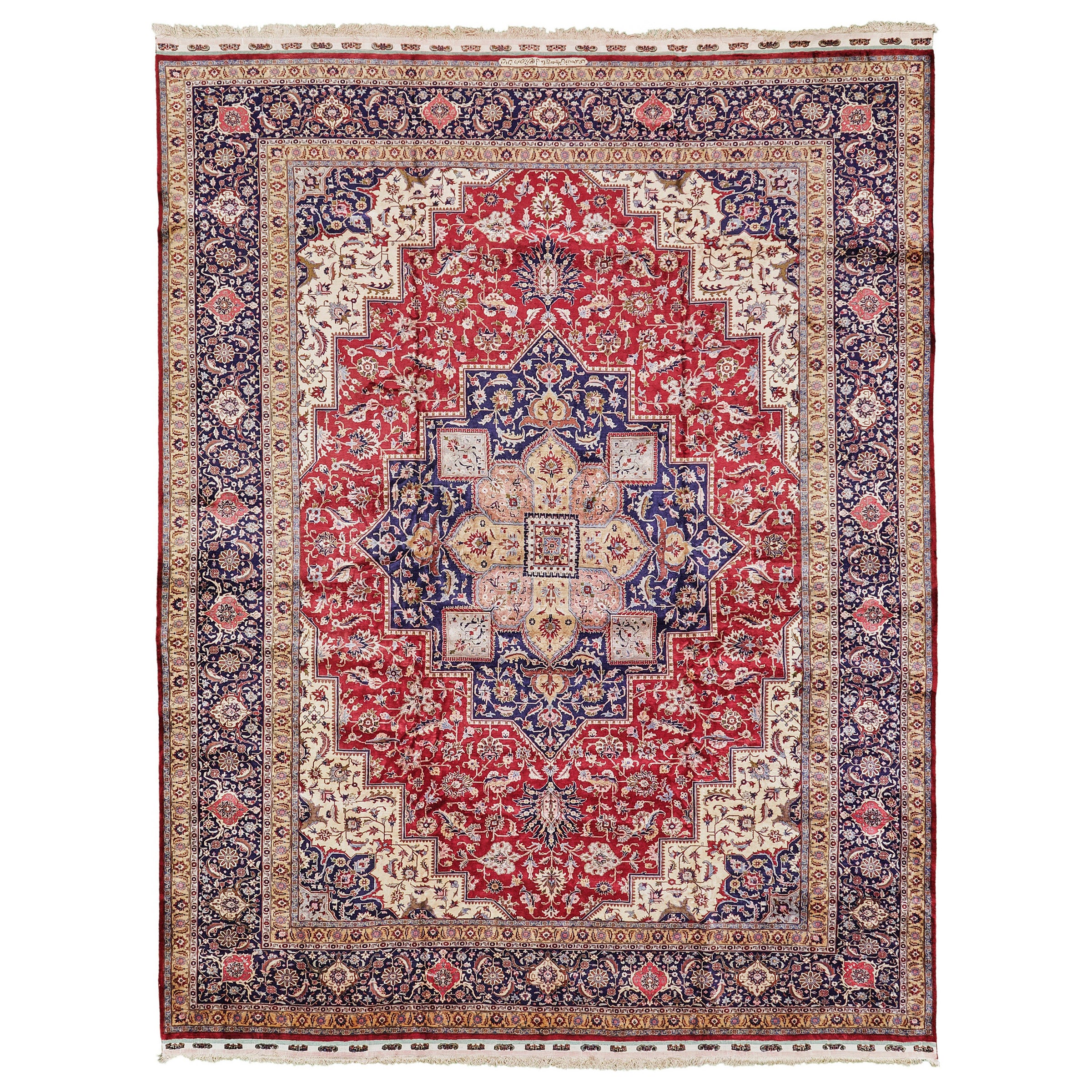 Fine Persian Tabriz Silk Rug 29228 For Sale