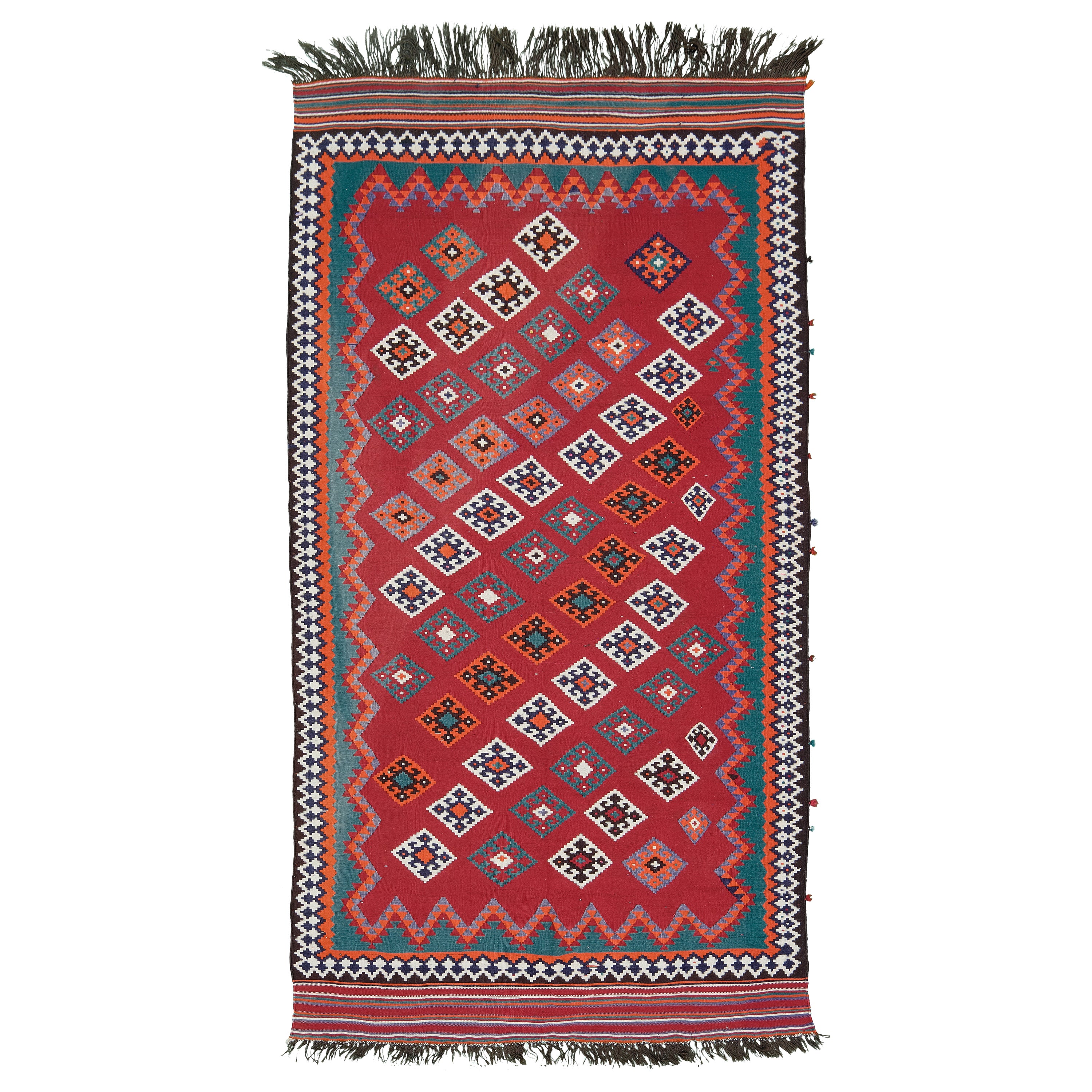 Vintage Northwest Persian Ghashgaei Tribal Kilim Runner 26406 For Sale