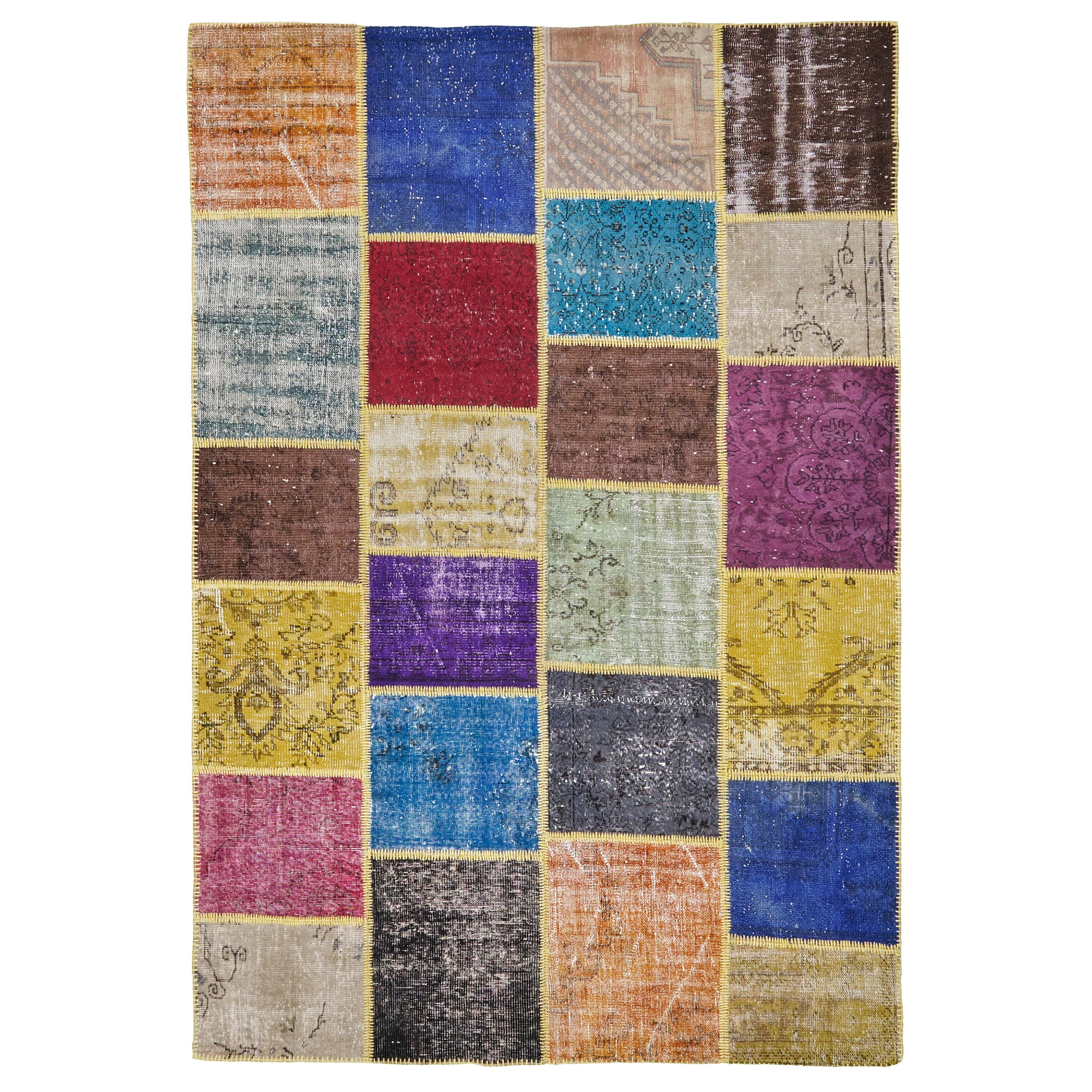 Vintage Turkish Patchwork Rug For Sale