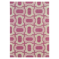 Contemporary Flat-Weave Rug Cielo Collection Gems Fuchsine