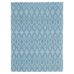 Contemporary Flat-Weave Rug Cielo Collection Zag Turquoise