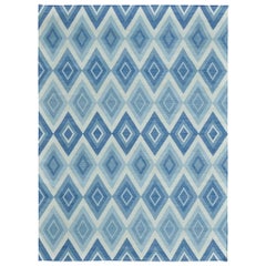 Contemporary Flat-Weave Rug Cielo Collection Permata Turquoise