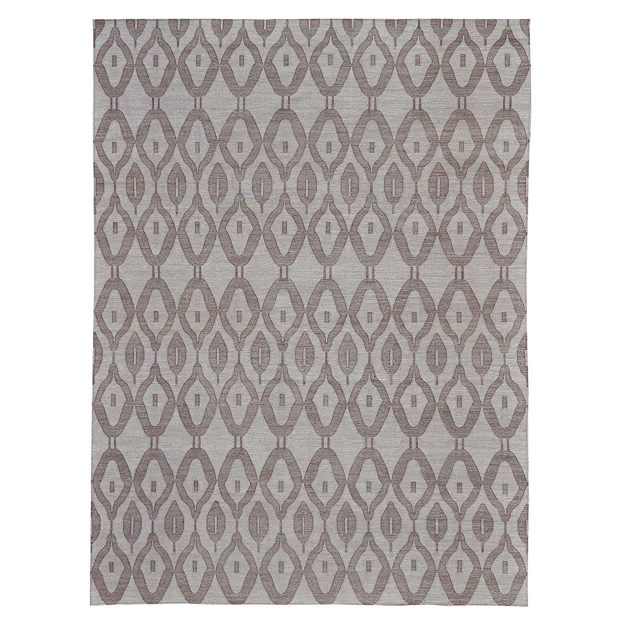Contemporary Flat-Weave Rug Cielo Collection Zag Mocha For Sale