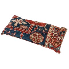 Vintage Persian Tribal Rug Lumbar Pillow 17 x 7 inches