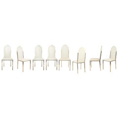 Set of 8 AD 026 Chairs by Alain Delon for Maison Jansen, France, 1970s