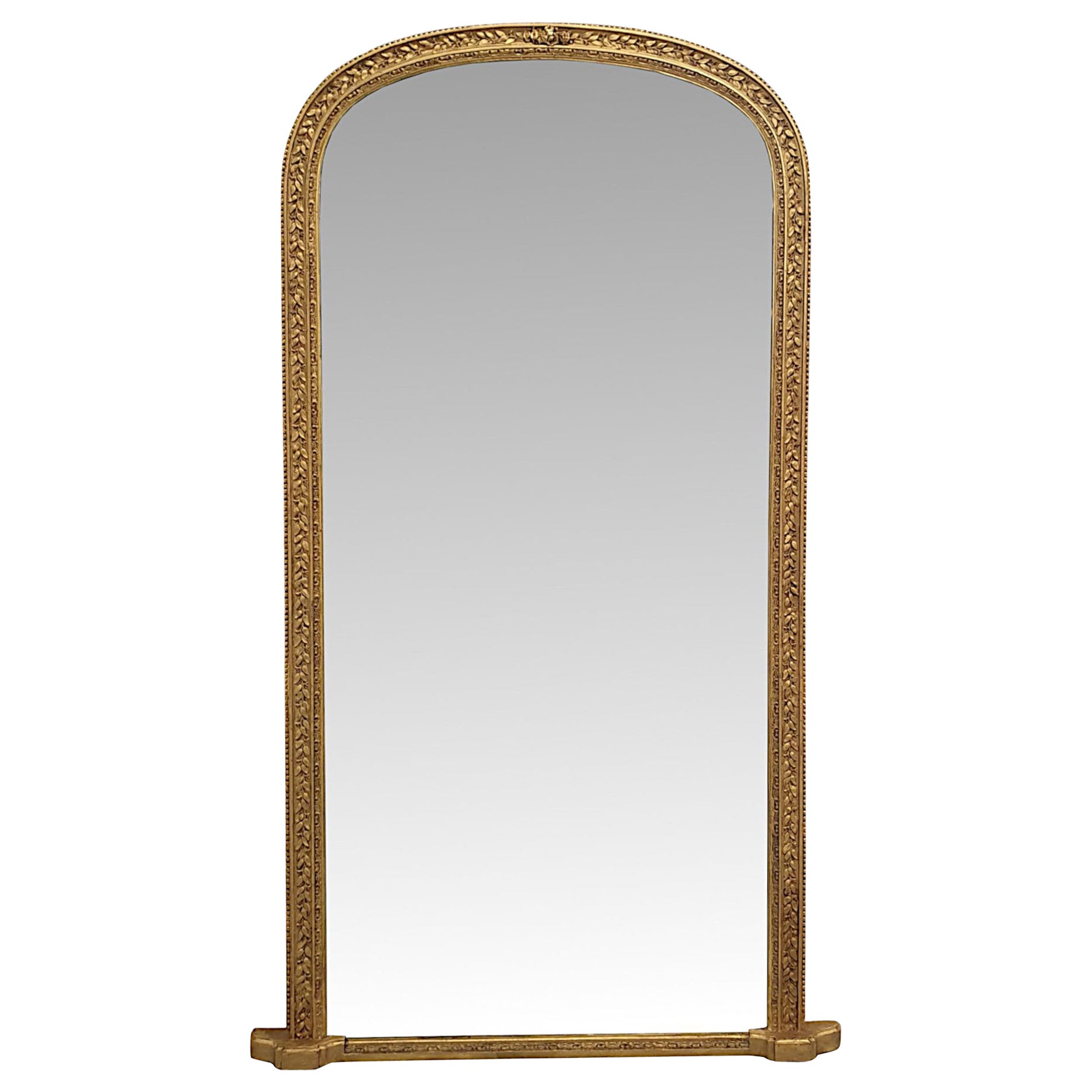 Un très rare miroir de coiffeuse ou de pilier du 19ème siècle
