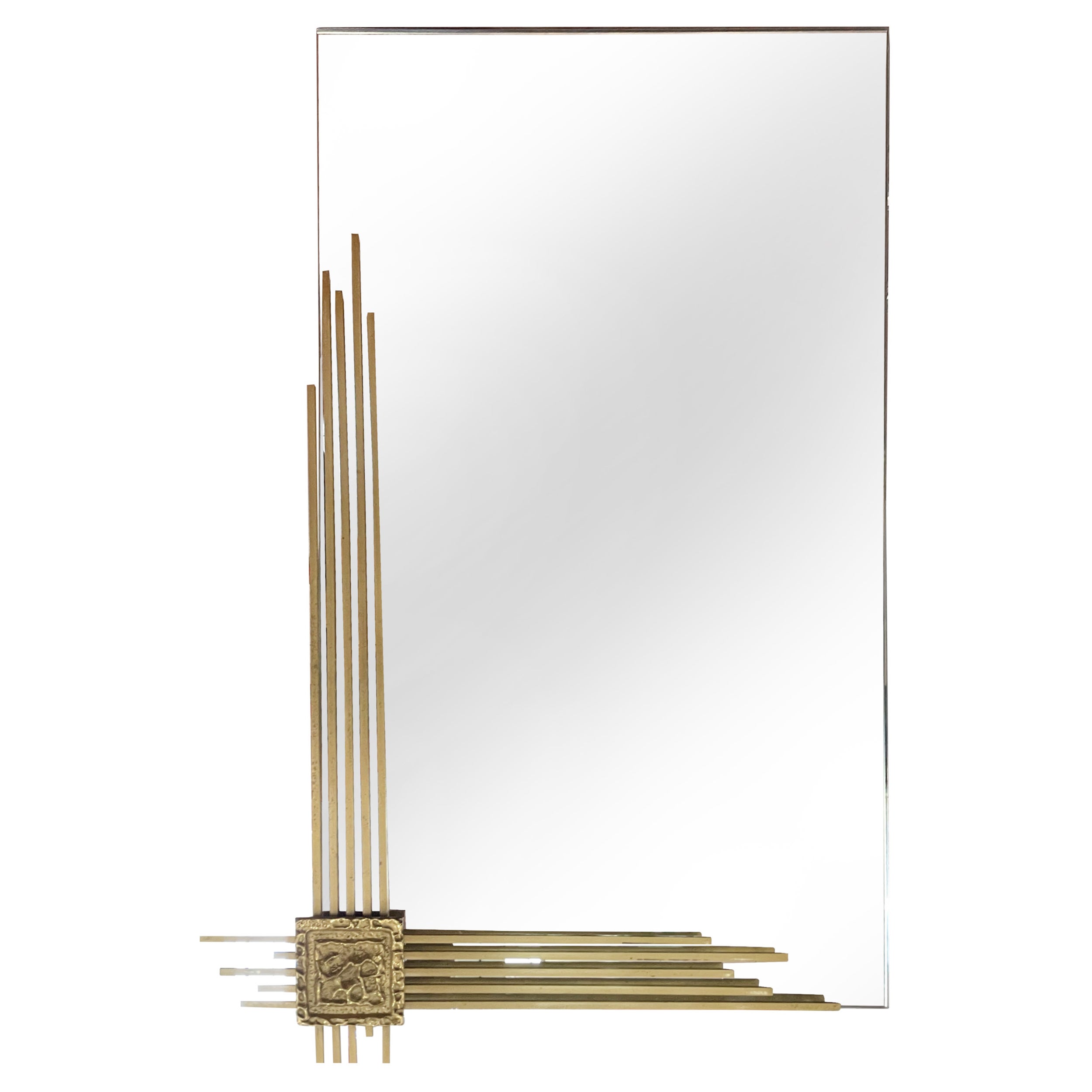 Vintage Wall Mirror by Angelo Brotto for Esperia, Italy 1970s