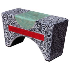 Michael Gustavson Ceramic Indoor/Outdoor Bench or small table "The Arrival""
