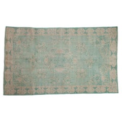 Vintage Distressed Oushak Carpet