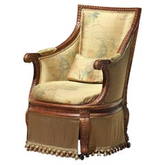 Used Louis XVI Style Beech Wood Desk Chair 