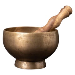 Antique Early 20th century bronze Nepali Naga Singing bowl  OriginalBuddhas
