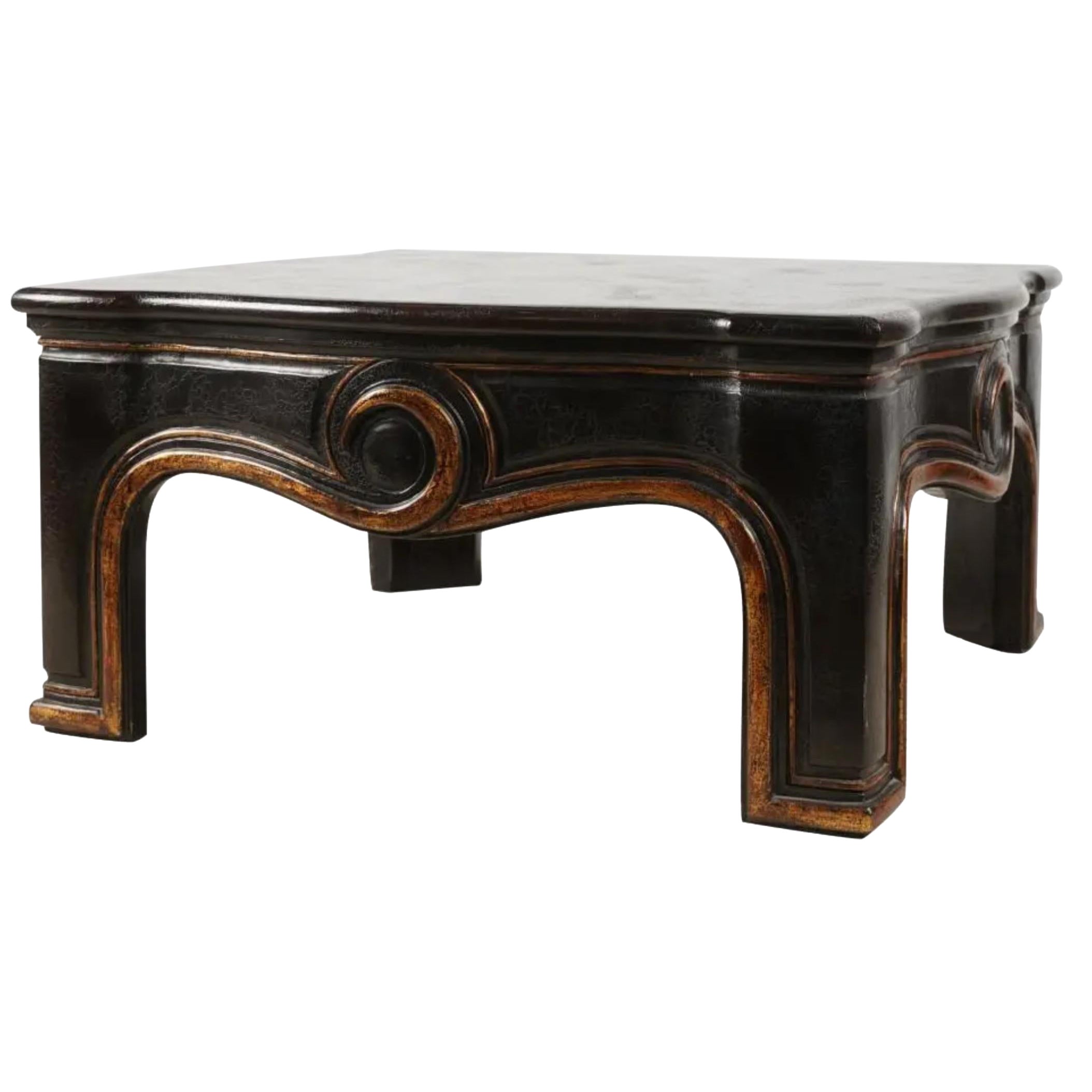 Gregorius Pineo Black & Gold Morrison Cocktail Coffee Table