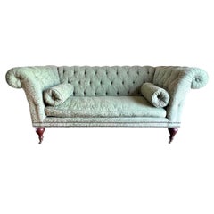 Drexel Tufted Scroll Arm Chesterfield Sofa for Lillian August
