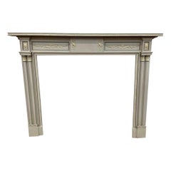 English Antique 18th century fire surround in the Adams style 