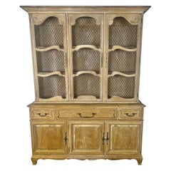Used 19th C. French Cabinet with Metal Detail on Doors