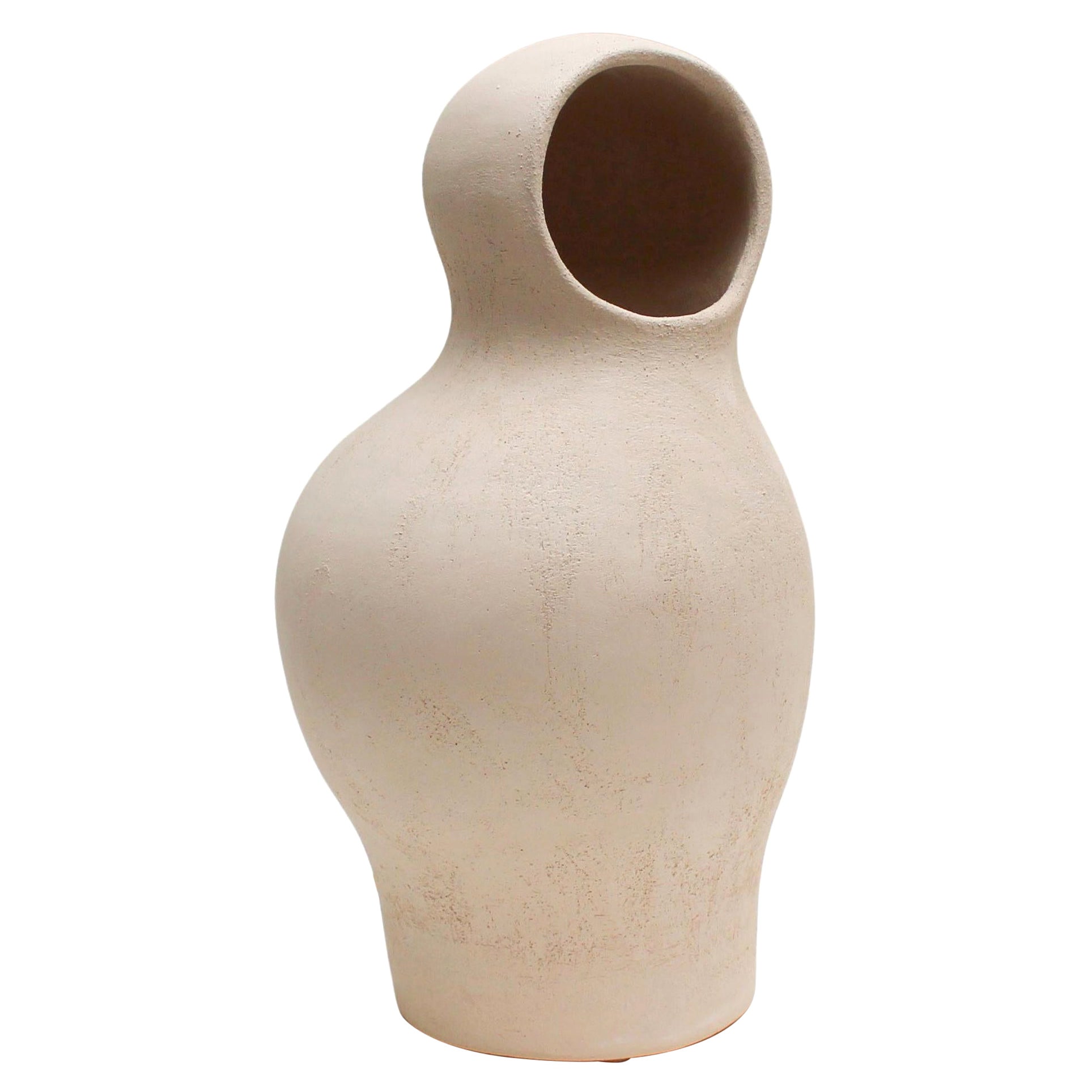 Cocon #3 White Stoneware by Elisa Uberti For Sale