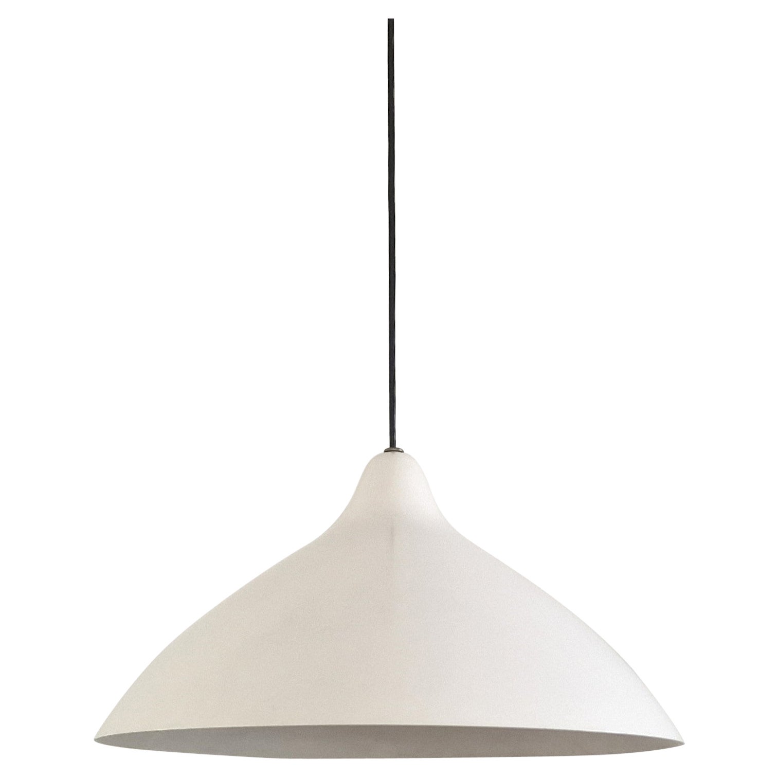 Lampe à suspension en métal blanc de Lisa Johansson-Pape pour Stockmann-Orno, Finlande en vente