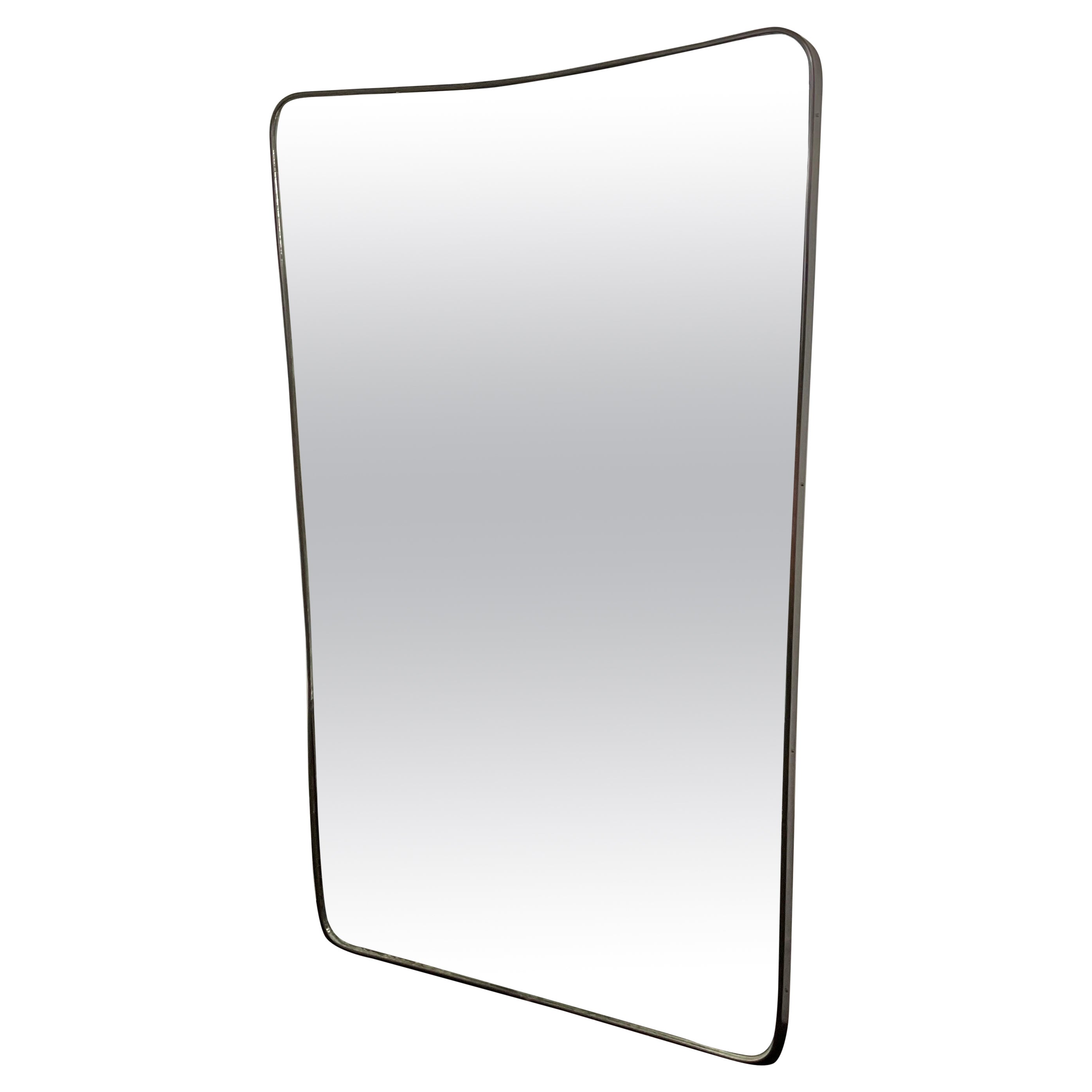 Attributable brass mirror of the 70s Gio Ponti For Sale