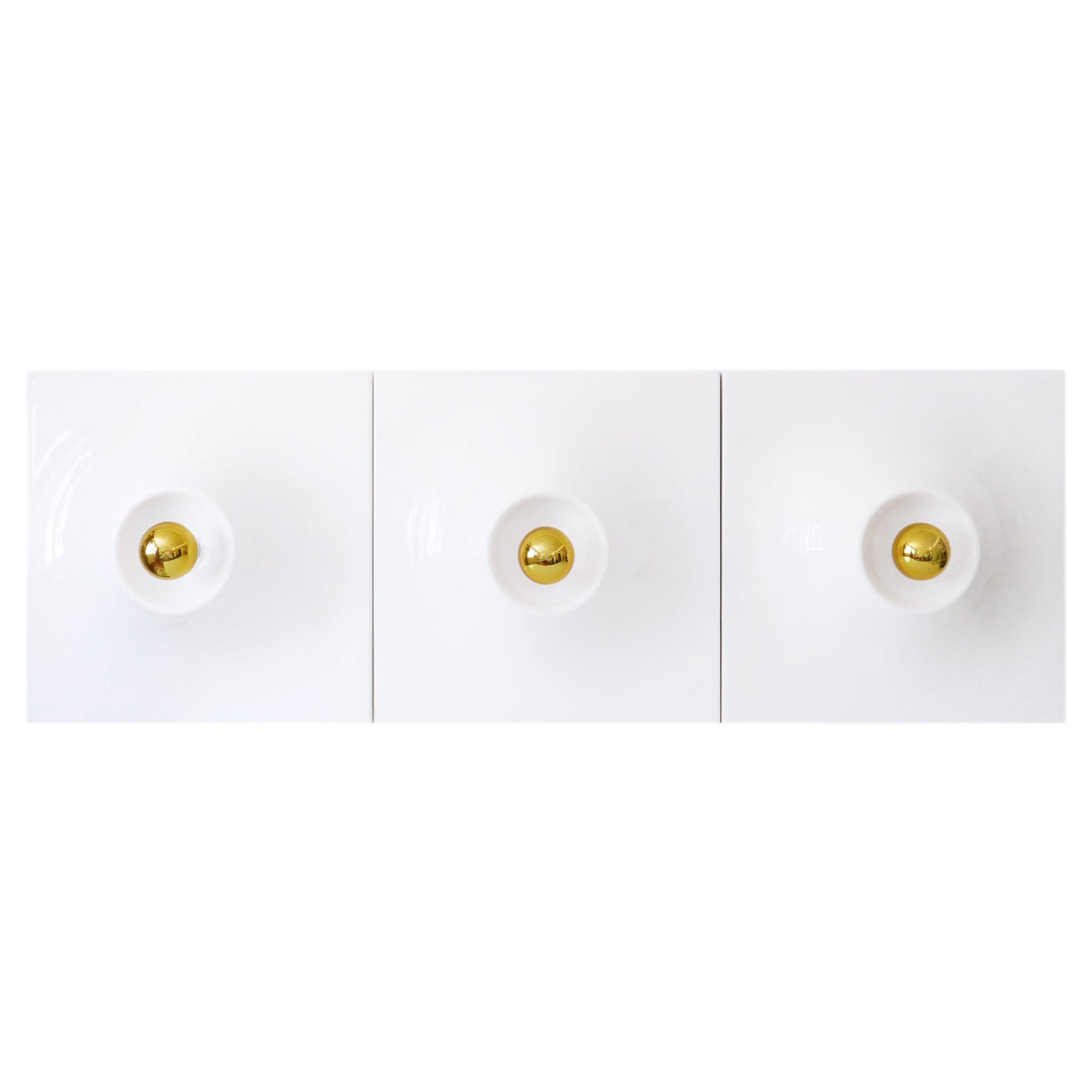 Set of Three Large Mid-Century Modern Fiberglass Sconces or Wall Lamps 1970s For Sale