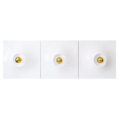 Set of Three Large Mid-Century Modern Fiberglass Sconces or Wall Lamps 1970s