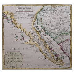 Original Antike Karte des westlichen Teils von NEW MEXICO & CALIFORNIA 