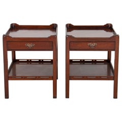 Mahogany Lamp Tables, Pair