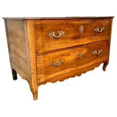 Late 1700s French Walnut Louis XV Chest of Drawers