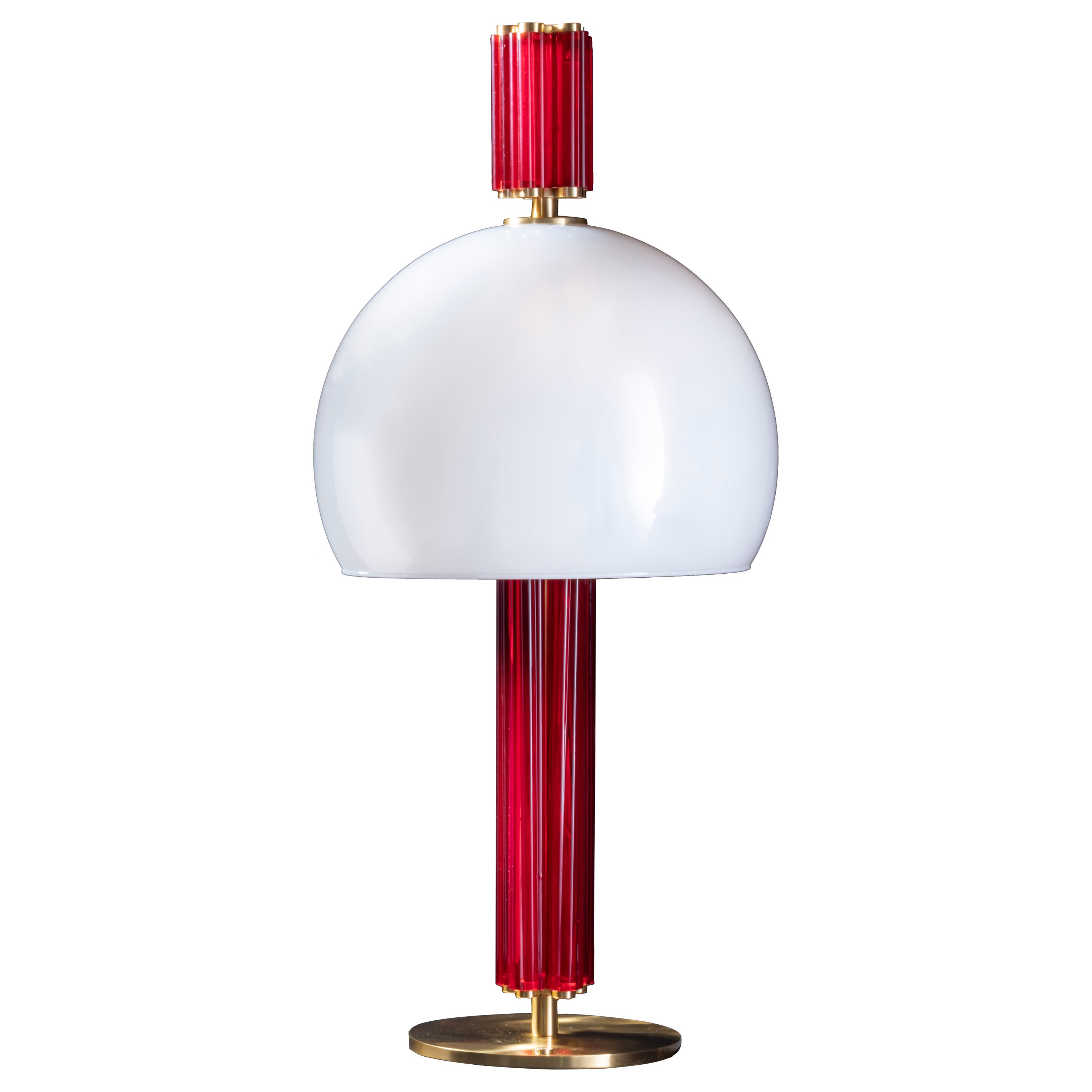 Single table lamp "RED CANES" For Sale