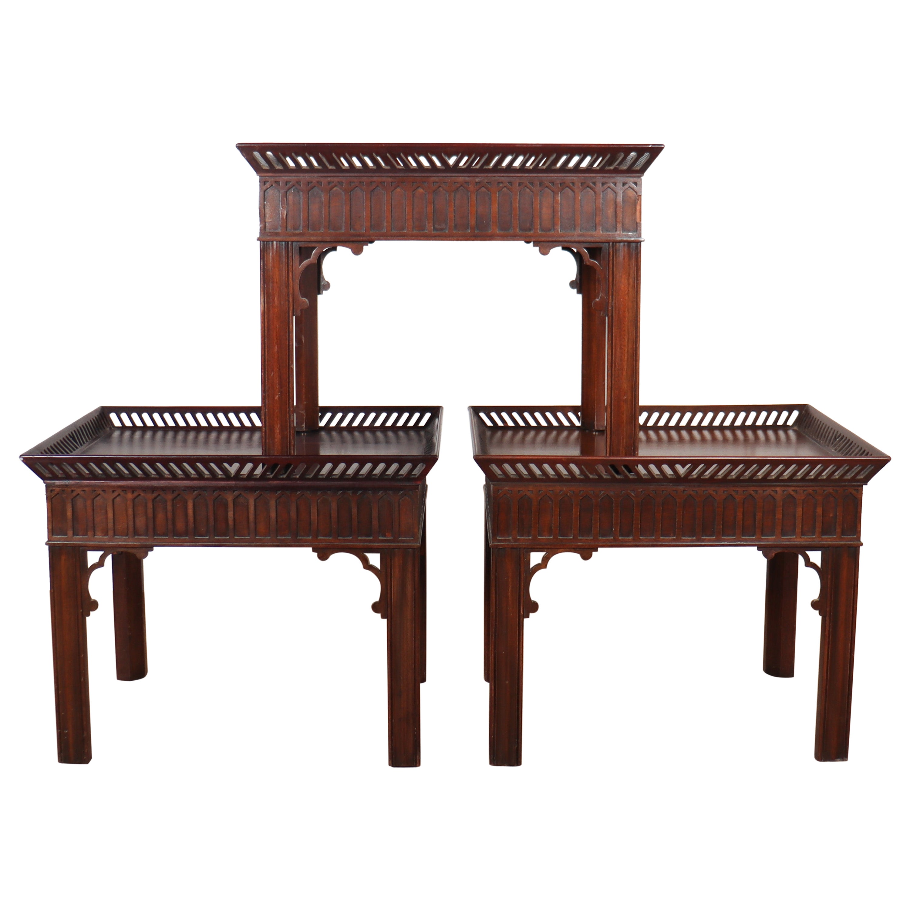 Set of 3 English Lamp Tables For Sale