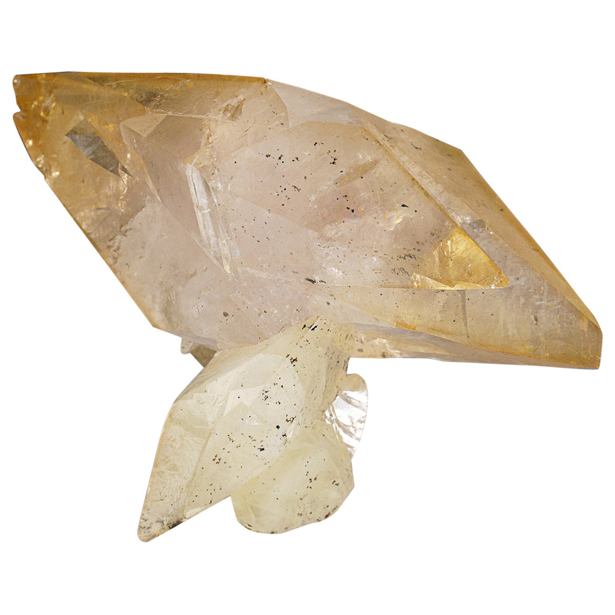 Cristal de Calcite doré jumeauté de la mine d'orme, Tennessee (260.6 grammes)