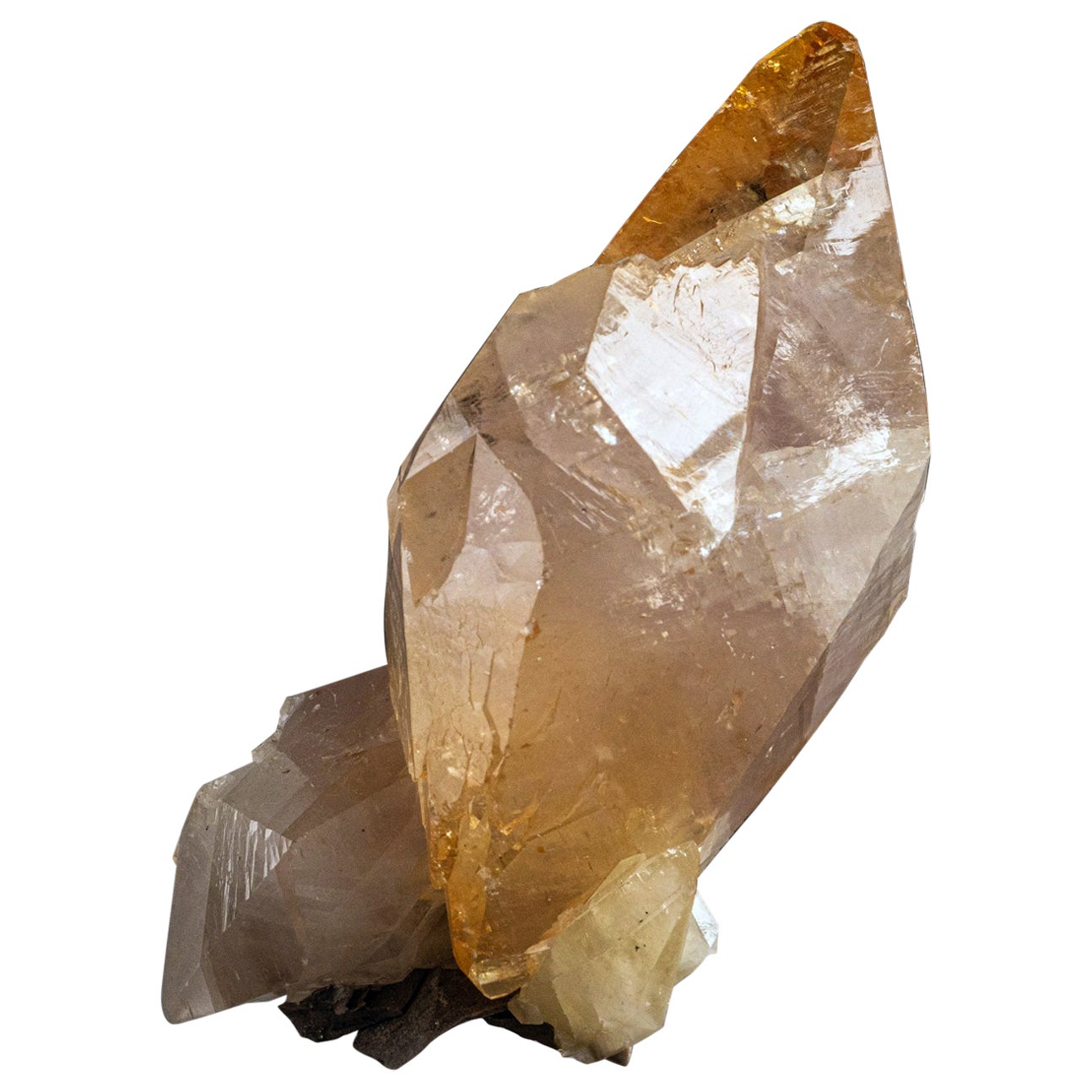 Cristal de Calcite doré provenant de la mine d'orme, Tennessee (4 lbs) en vente