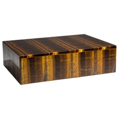 Genuine Polished Tiger's Eye Jewelry box (2 lbs)