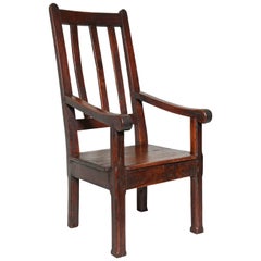 Antique Welsh Vernacular Elm Chair