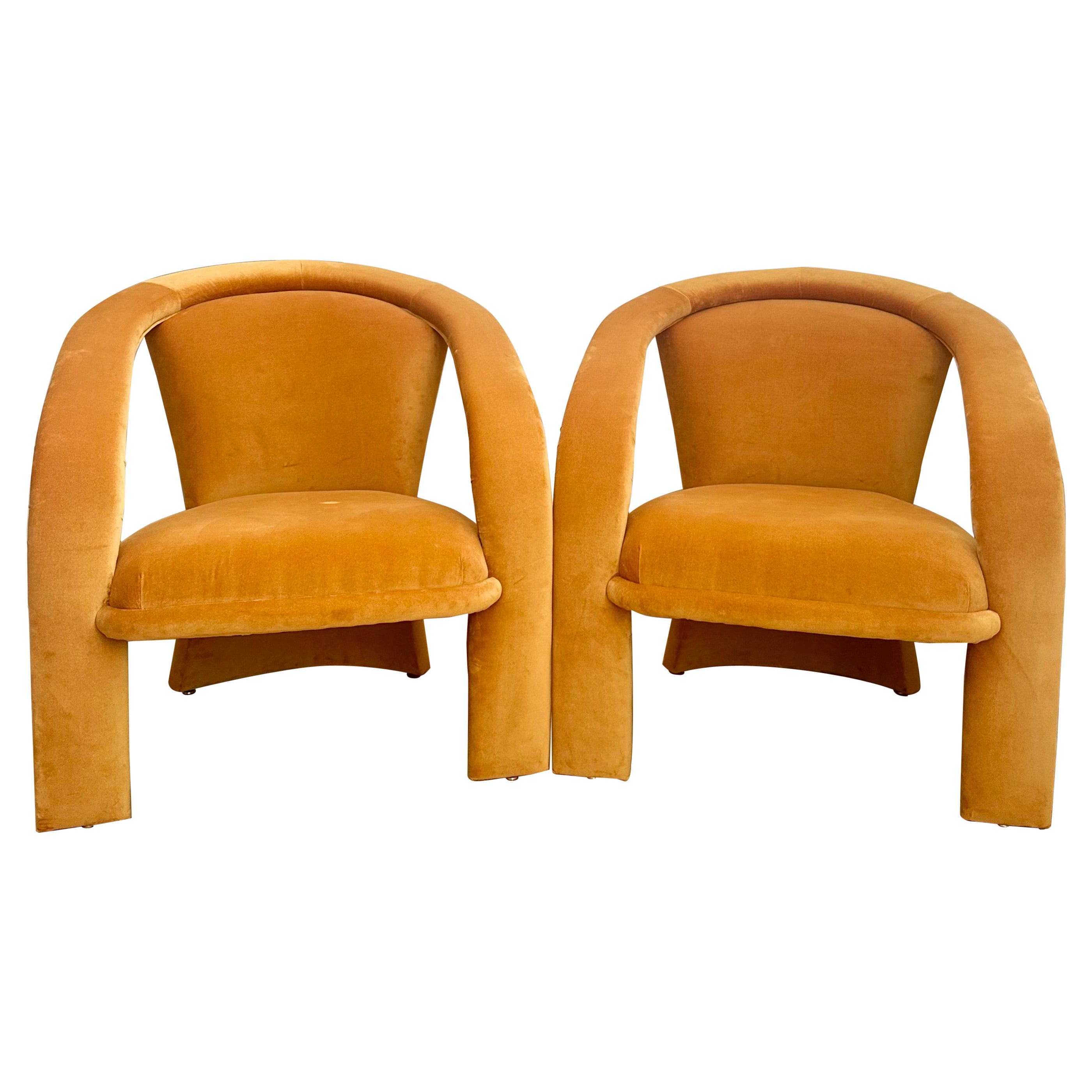 1990s Sculptural Lounge Chairs by Marge Carson For Sale