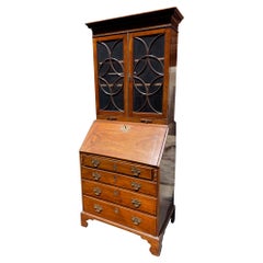 George III Mahogany Secretary Bookcase