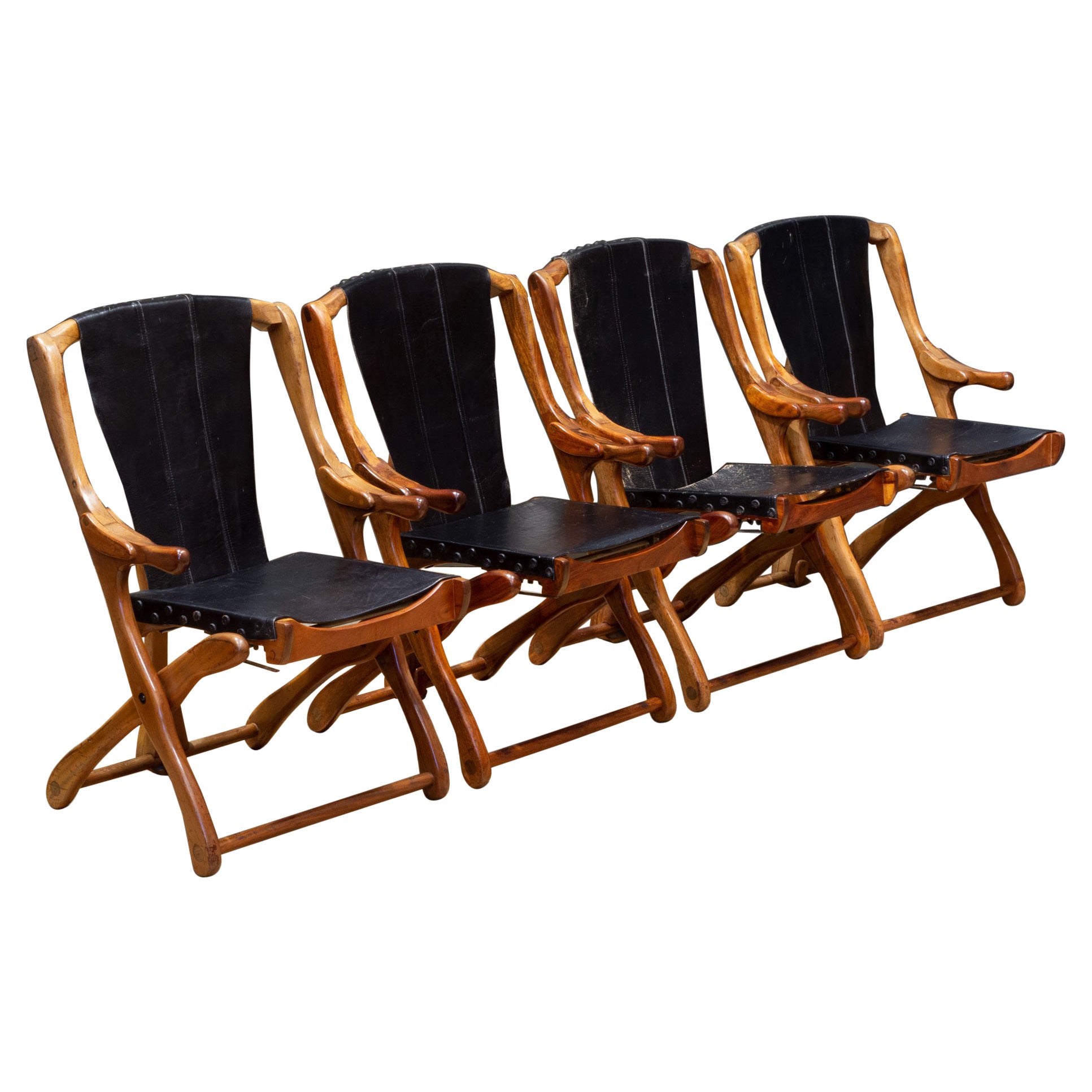 Don Shoemaker Folding Lounge Chairs, Mexico c.1960 For Sale