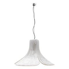 White Mazzega Pendant Lamp by Carlo Nason for J.T. Kalmar in Murano Glass, 1970s