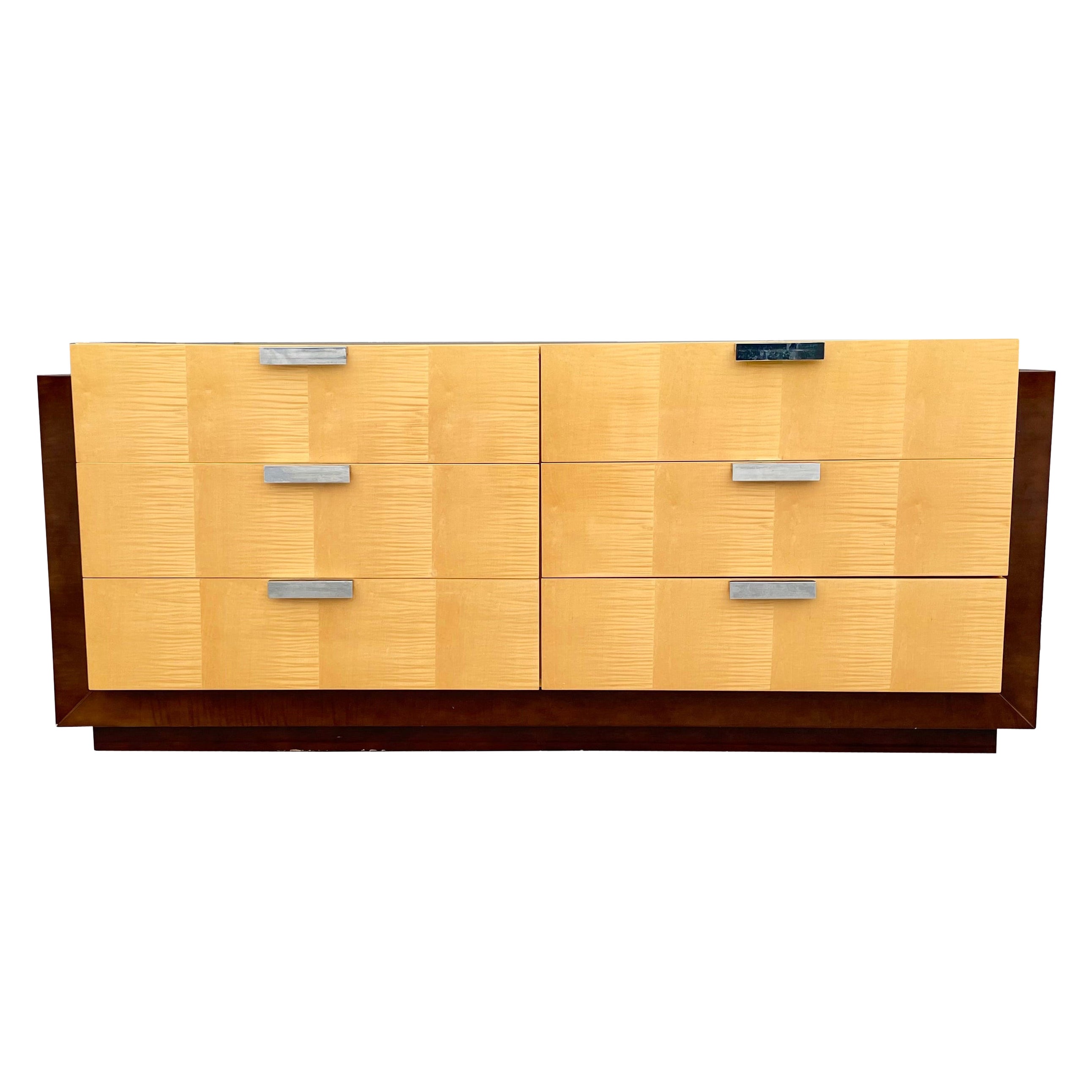 1970er Mid Century Ahorn & Walnuss Kommode