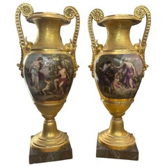 Pair of French Empire period amphorae