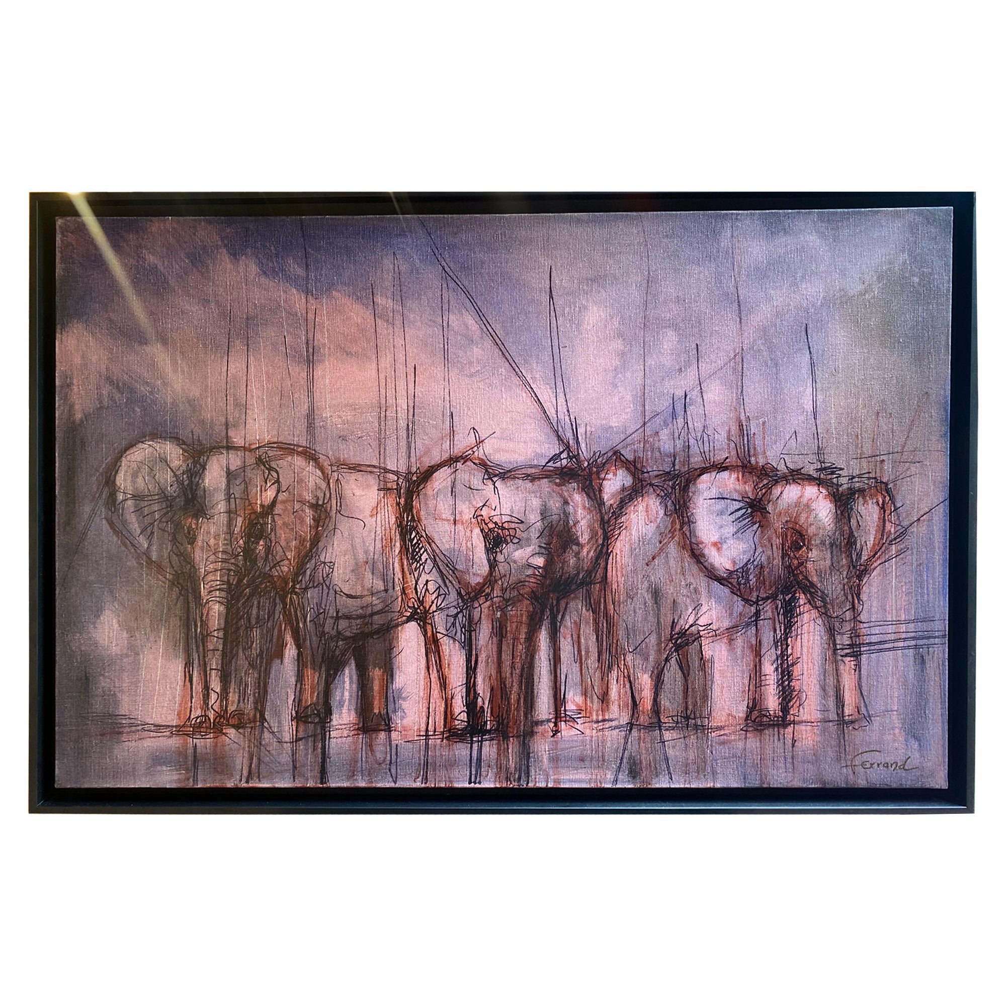 "Elephants" by André Ferrand - 2004 For Sale