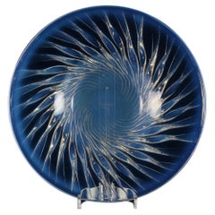 Bandeja de cristal Art Decó de principios del siglo XX titulada Bandeja Algues de René Lalique