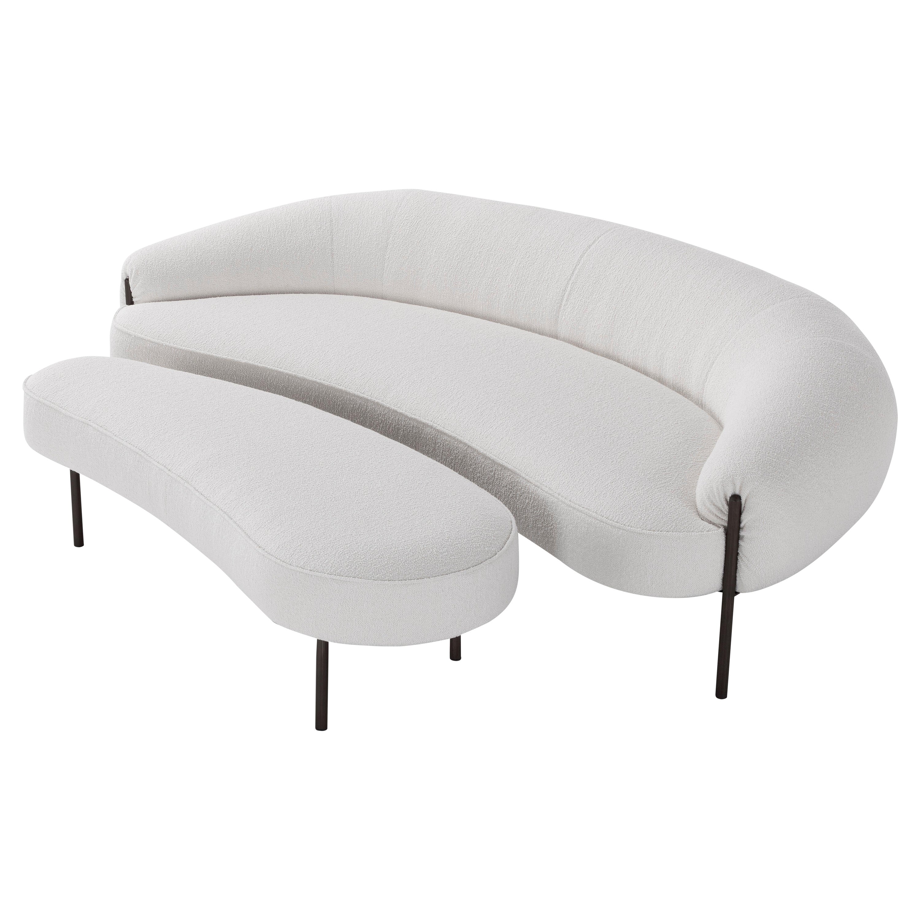 Contemporary Set 'Isola' by Amura Lab, Sofa + Ottoman For Sale