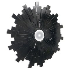 Retro Ebonized Sunburst Mirror