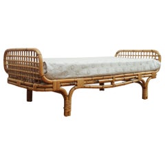 1960's French Bamboo Daybed