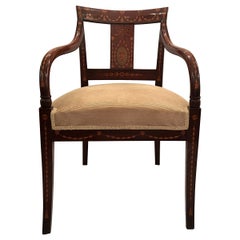 Antique Mahogany “Louis Philippe” Desk Chair Voltaire c 1830-50