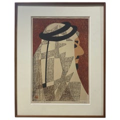 Toshi Yoshida, gravure sur bois japonaise signée Arab in Bagdad, 1954